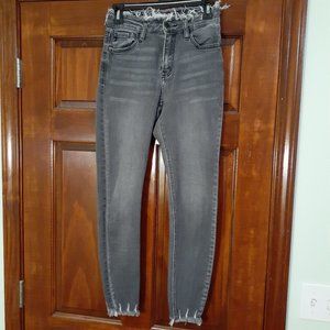 Kancan Lt Gray Distressed Fringy Jeans - Size 25 - Exclusively for Maurice's